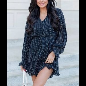 Polka dot romper dress